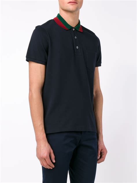 gucci shirt men polo|Gucci navy striped polo shirt.